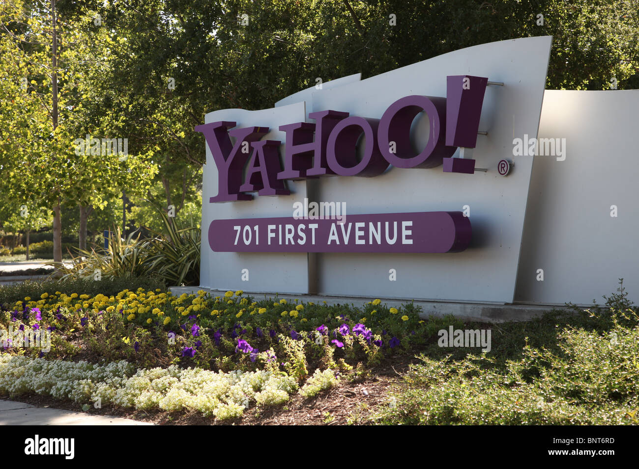 YAHOO segno 701 FIRST AVENUE Sunnyvale California USA 701 First Avenue 21 Luglio 2010 Foto Stock