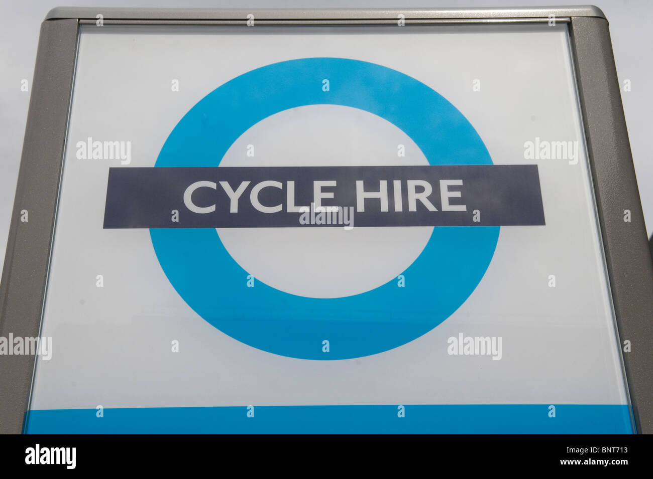 Tfl trasporto per London cycle hire segno London REGNO UNITO Foto Stock