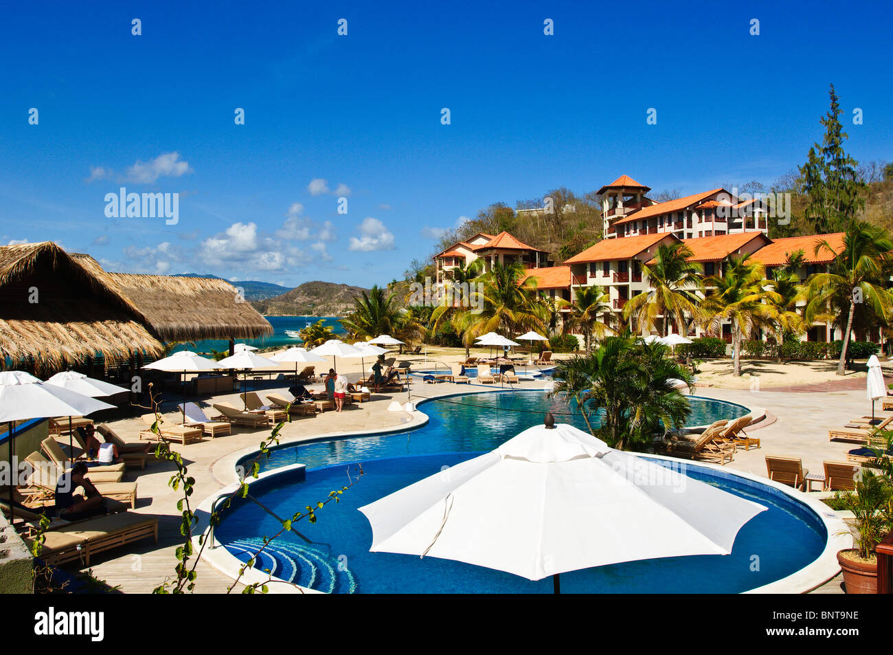 LaSource Resort Beach, Grenada, Isole Windward, Caraibi. Foto Stock