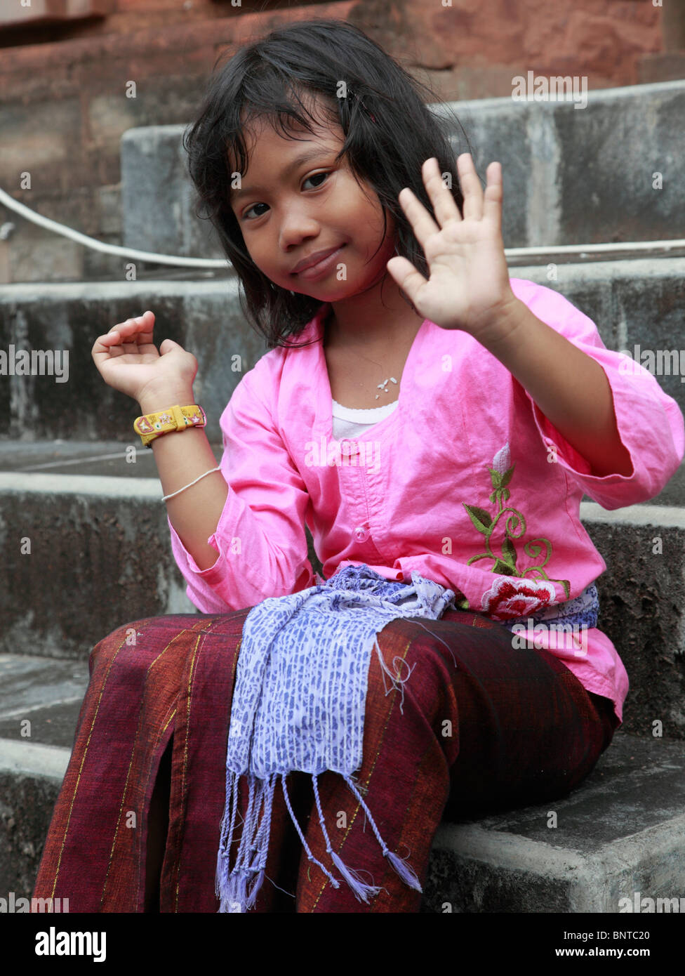 Indonesia, Bali, bambina ritratto, bambini, persone Foto Stock