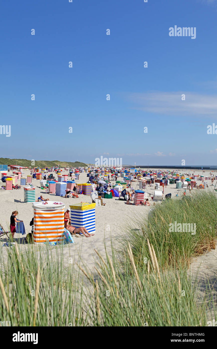 South beach, Borkum Isola, East Friesland, costa del Mare del Nord, Bassa Sassonia, Germania Foto Stock