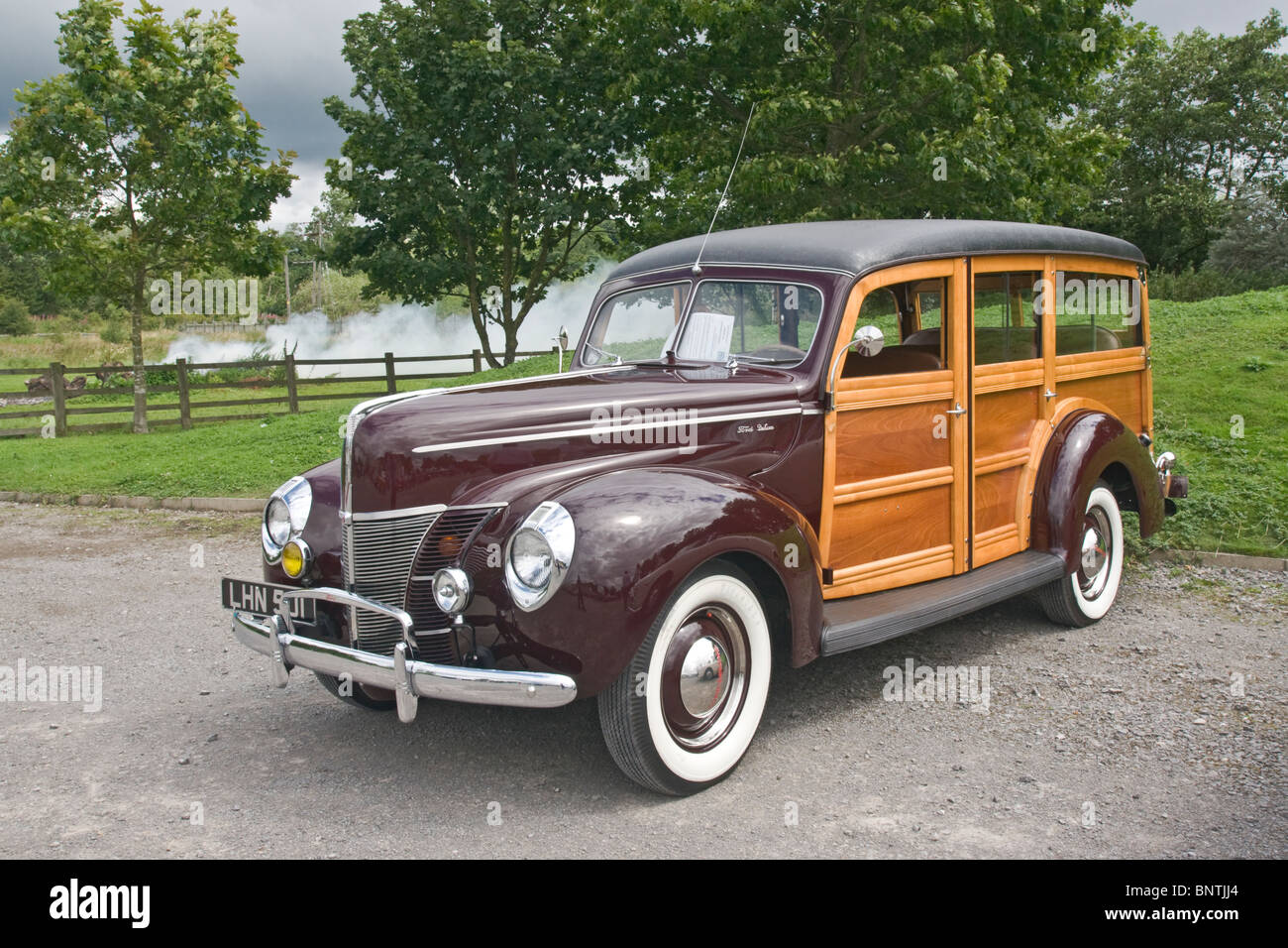 Ford Deluxe Woody. American station wagon. Foto Stock