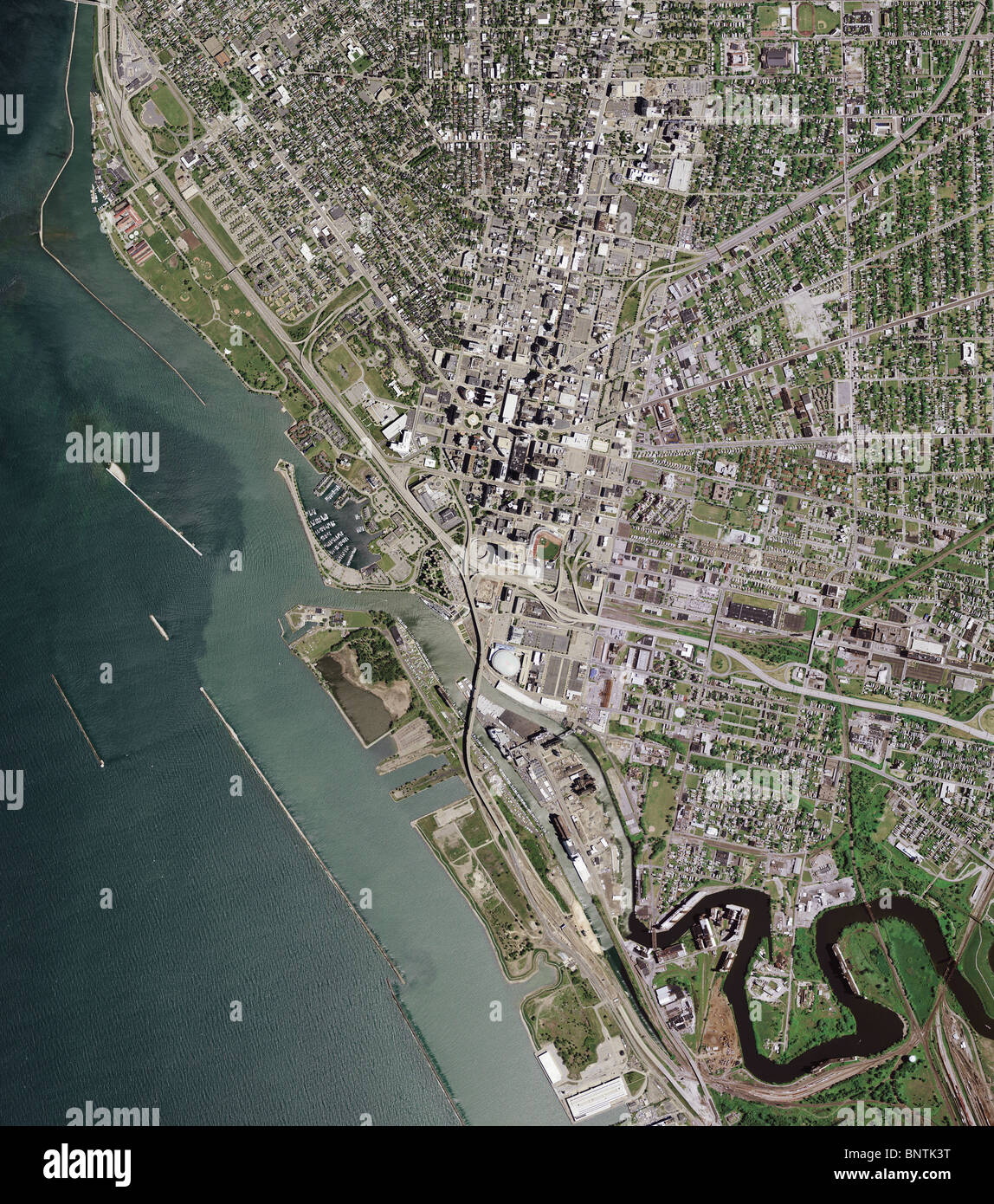 Mappa aerea vista al di sopra Buffalo area metropolitana di New York Foto Stock