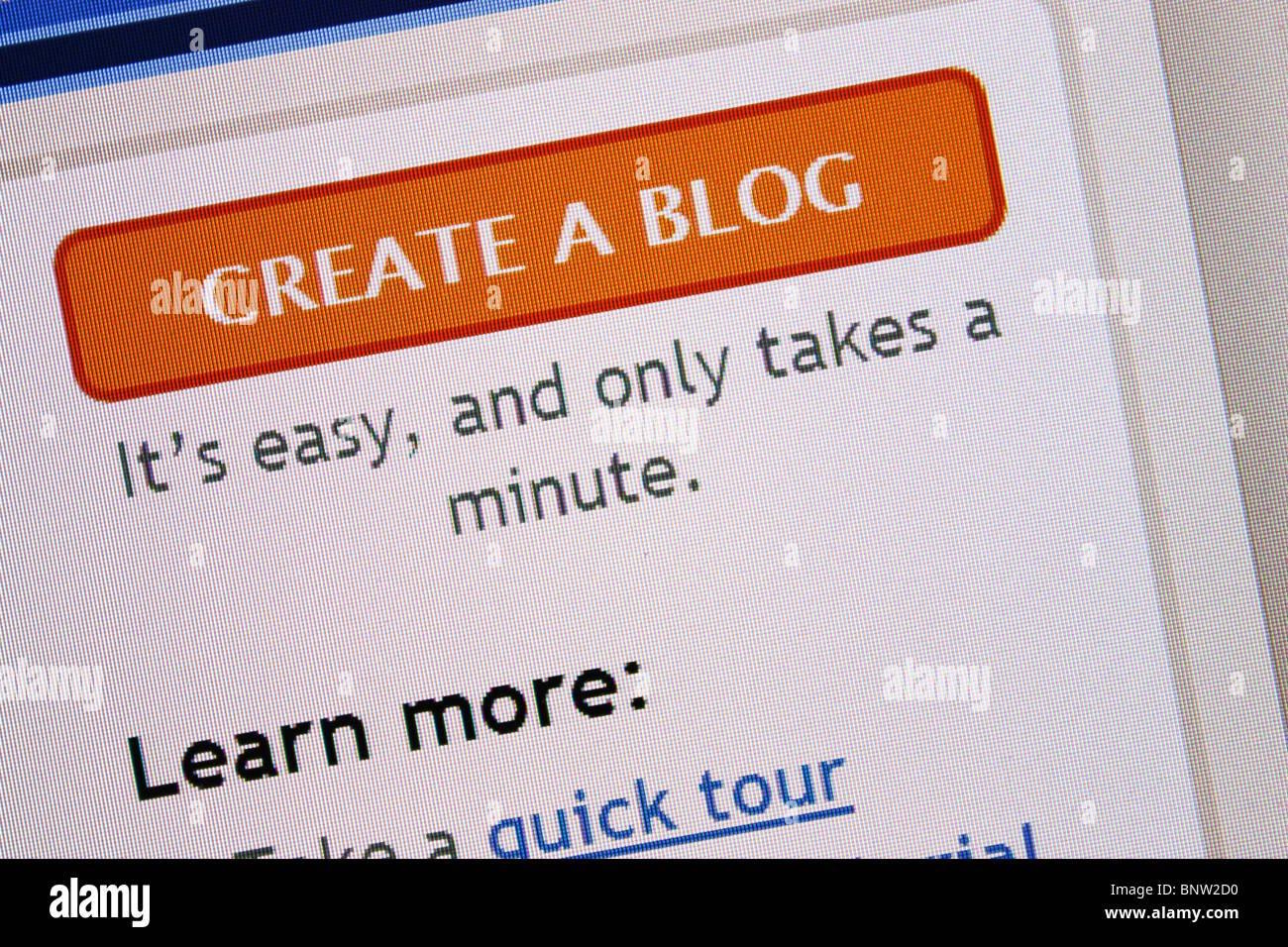 Blogger creare icona blog Foto Stock