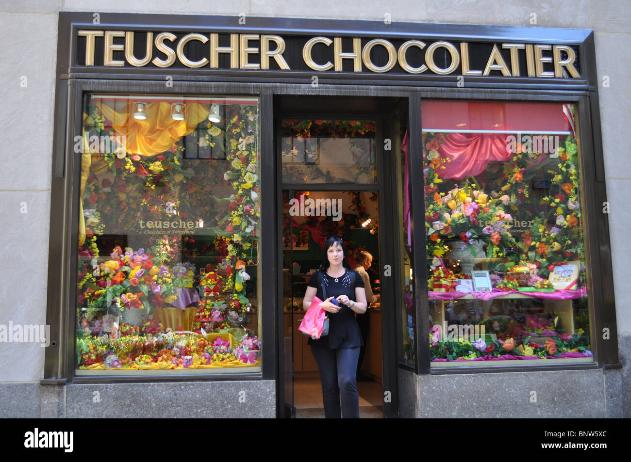 Teuscher cioccolato svizzero shop in Midtown Manhattan New York Foto Stock