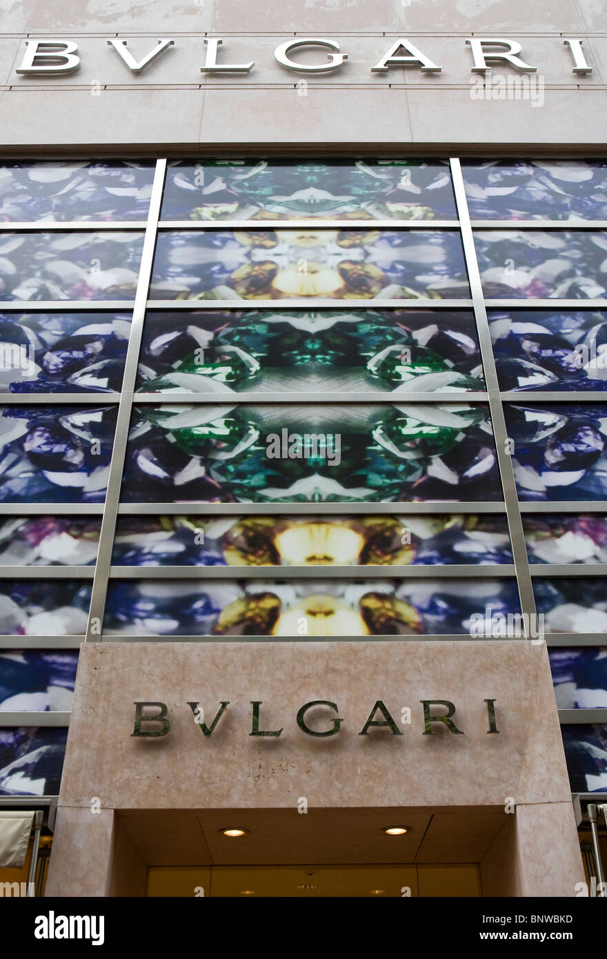 Un Bvlgari retail store. Foto Stock
