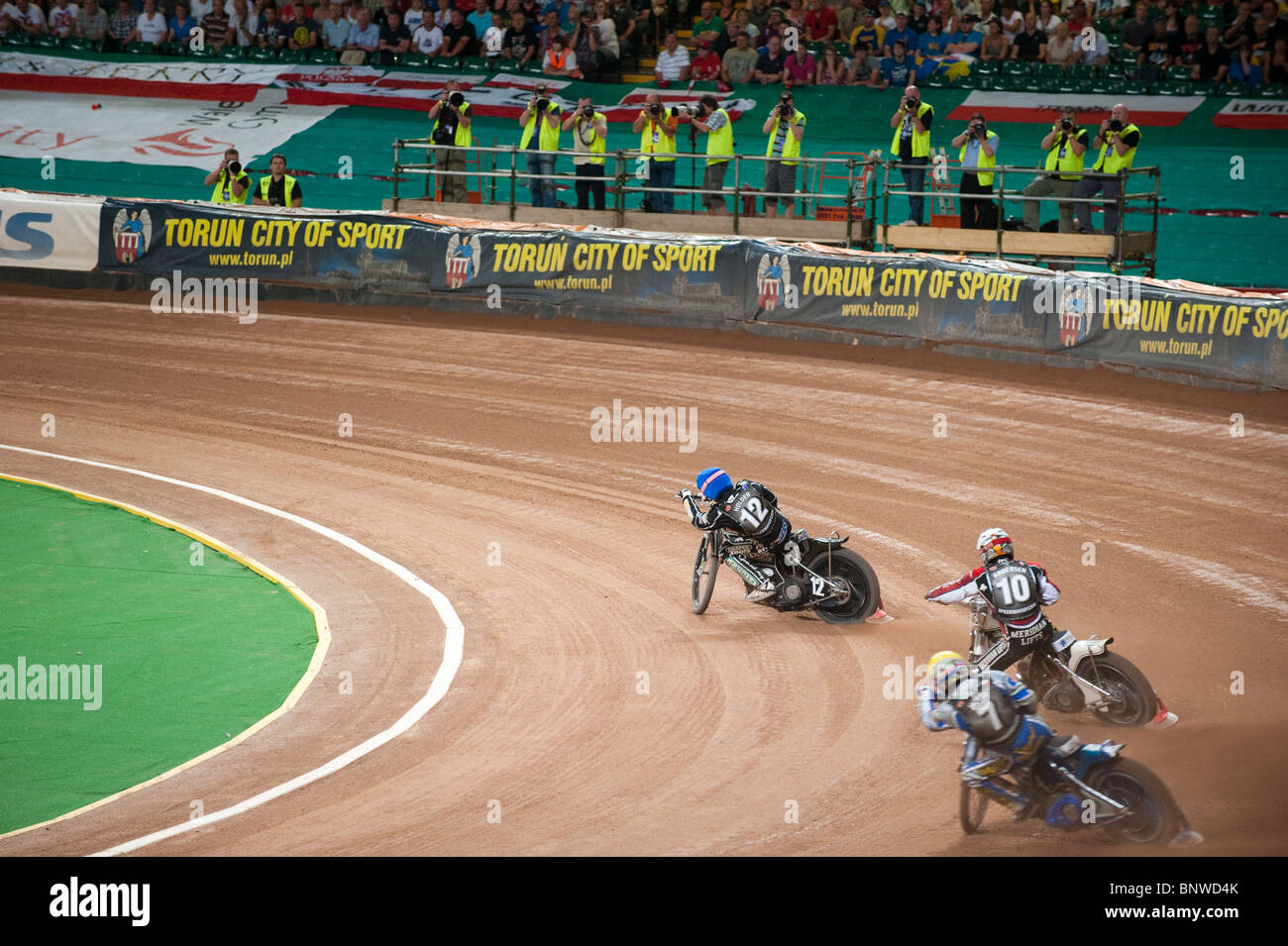 2010 British Speedway Grand Prix, svoltasi presso il Millennium Stadium, il primo semi-finale Foto Stock