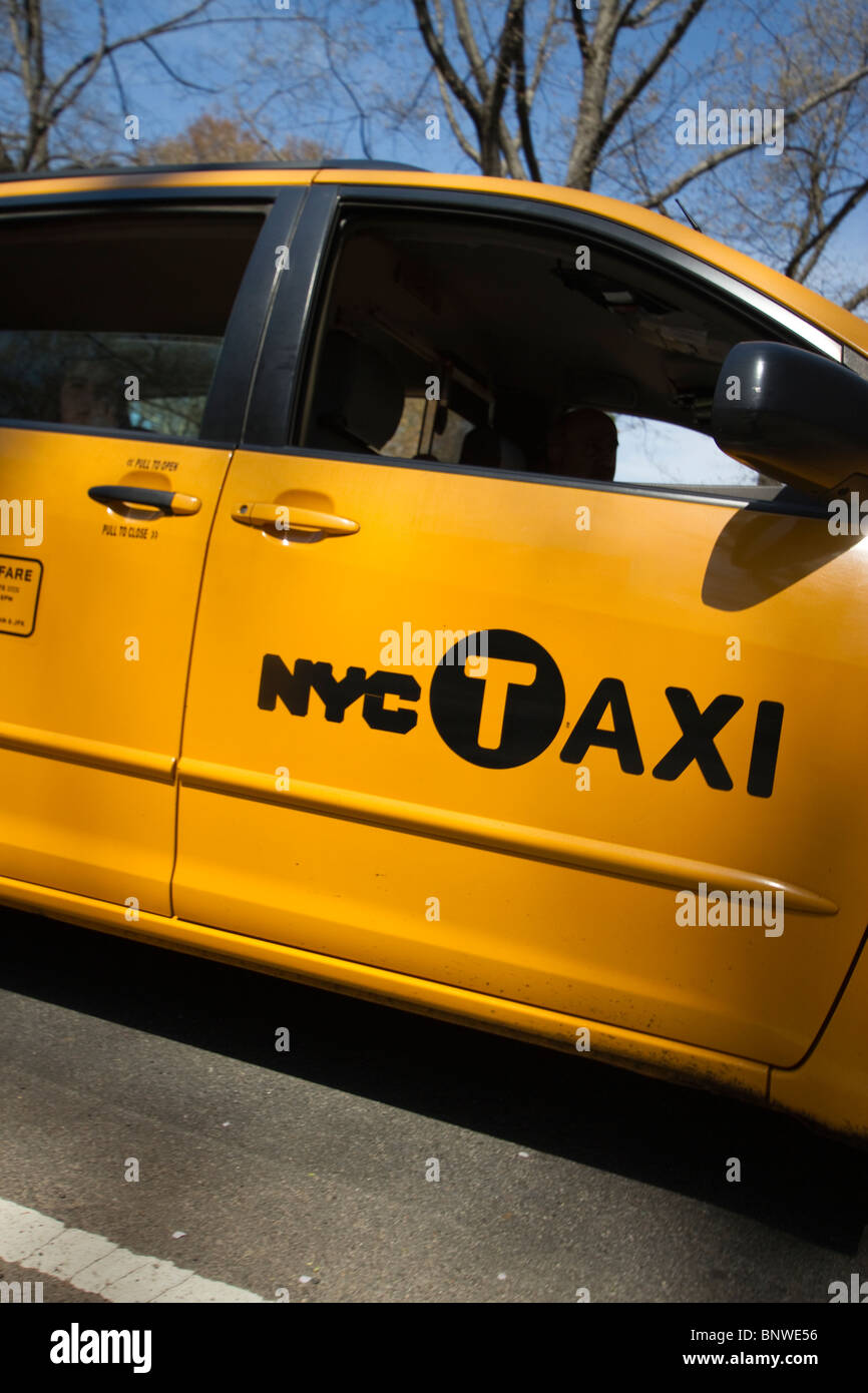 New York City Taxi a Manhattan Foto Stock