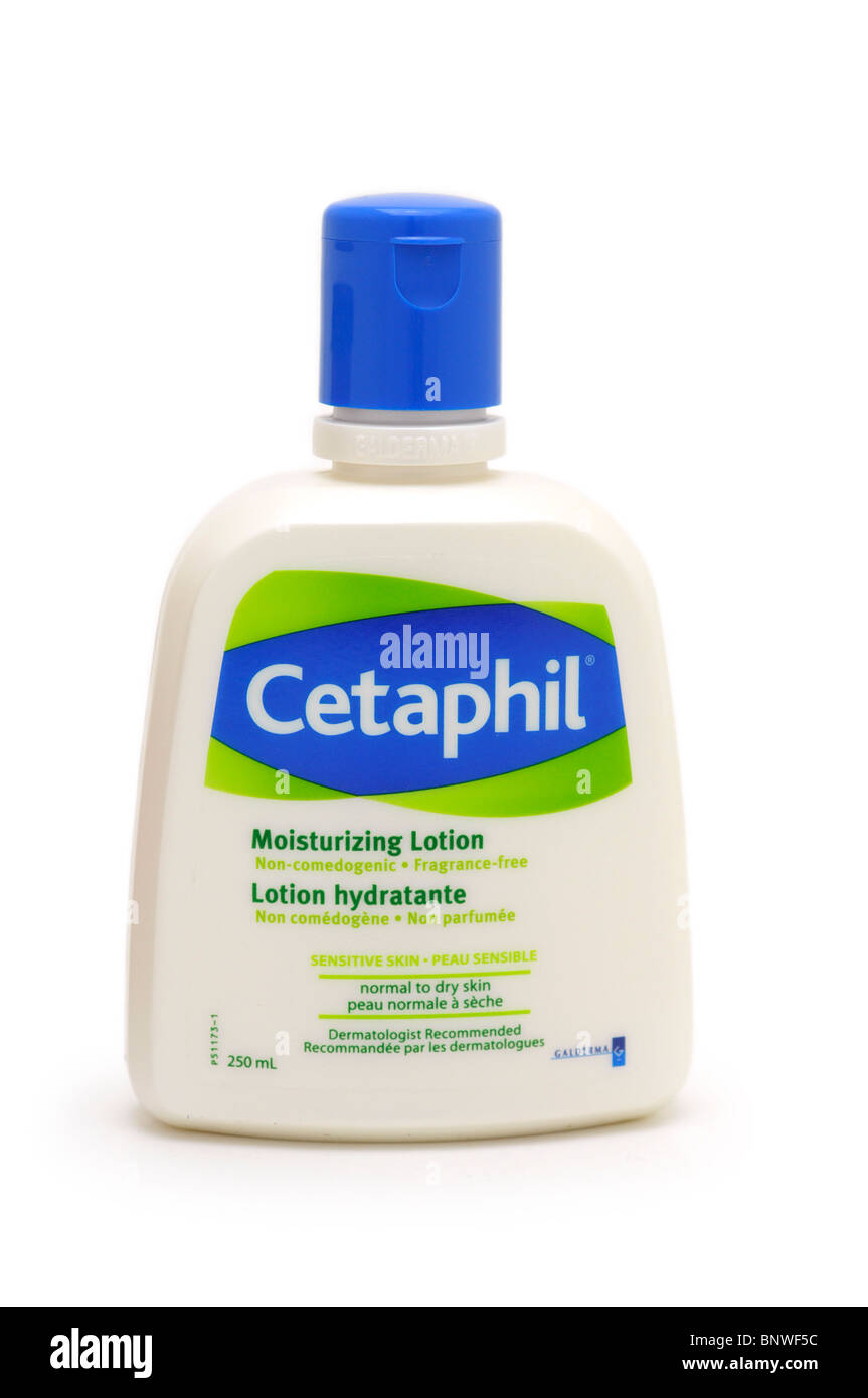 Lozione idratante per la pelle sensibile (non comedogenic) Foto Stock