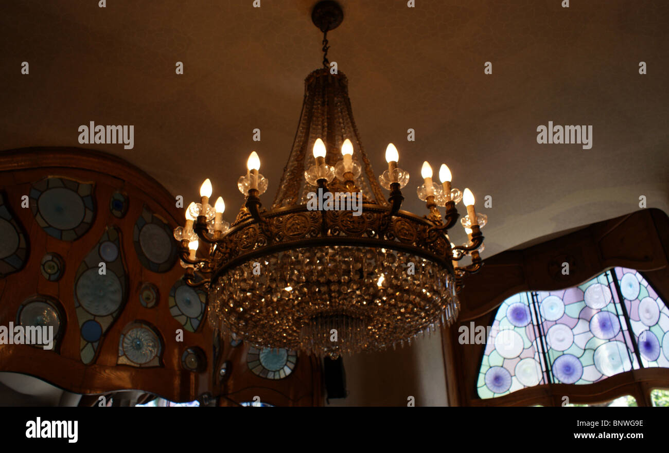 Interno del GAUDIS CASA BATTLO BARCELLONA SPAGNA Foto Stock