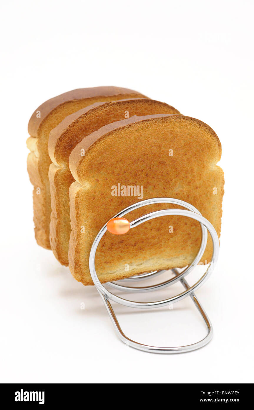 Toast su Toast Rack Foto Stock