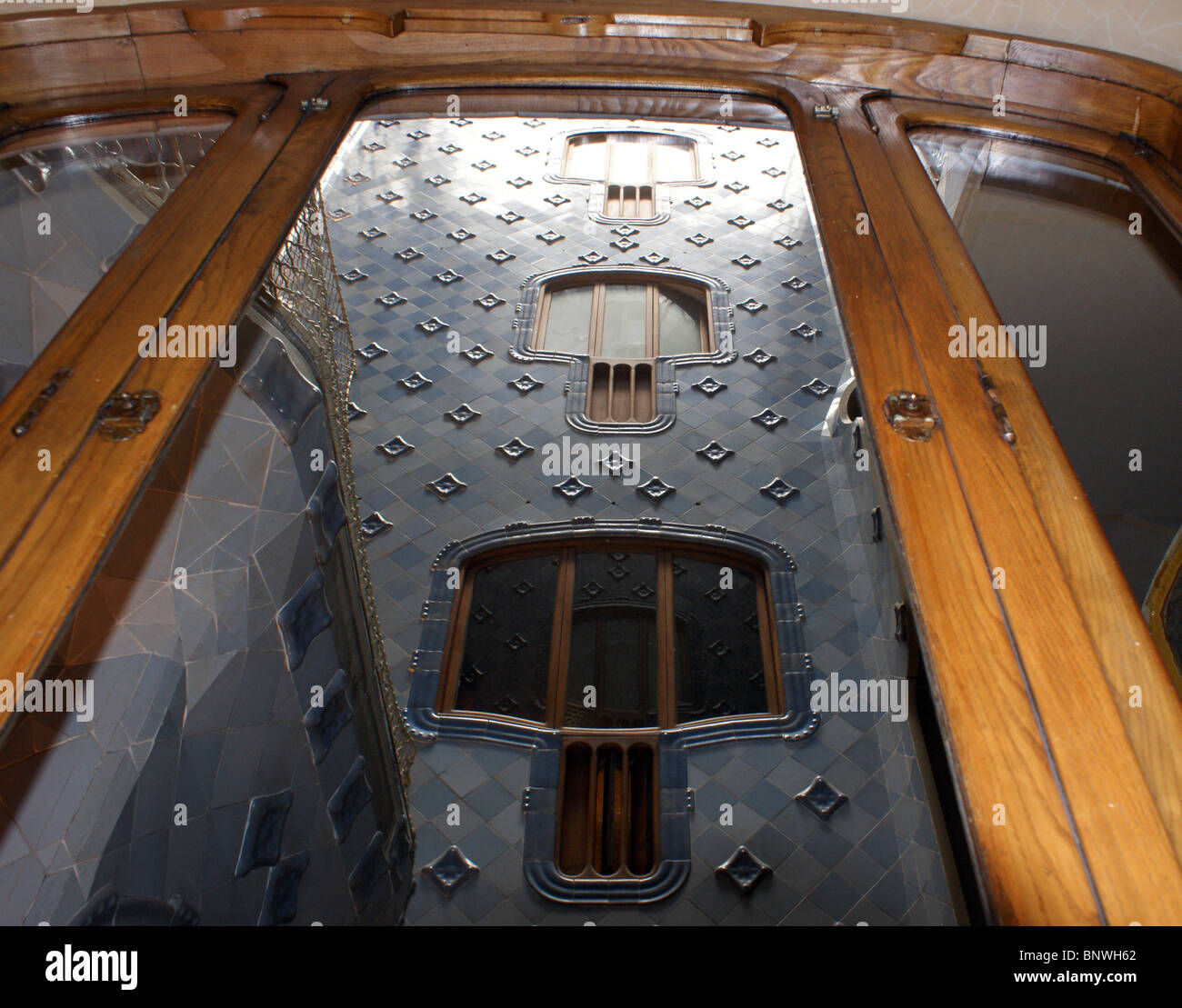 Interno del GAUDIS CASA BATTLO BARCELLONA SPAGNA Foto Stock