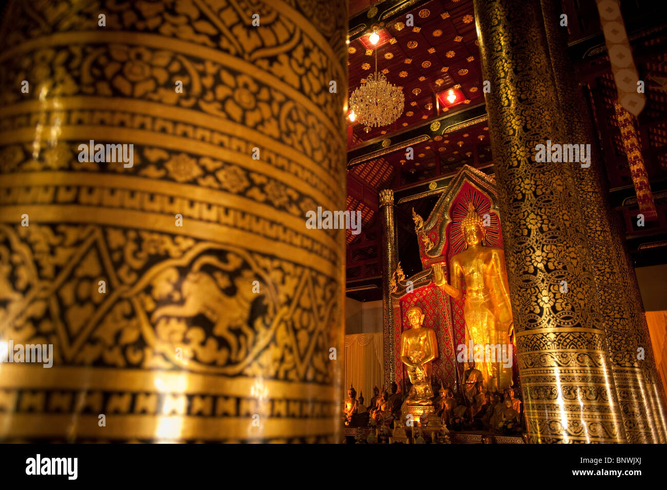 Wat Chedi Luang, Chiang Mai e Chiang Mai Provincia, Thailandia, Asia Foto Stock