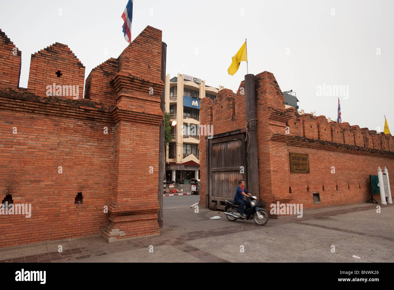 Tha Phae Gate, Chiang Mai e Chiang Mai Provincia, Thailandia, Asia Foto Stock