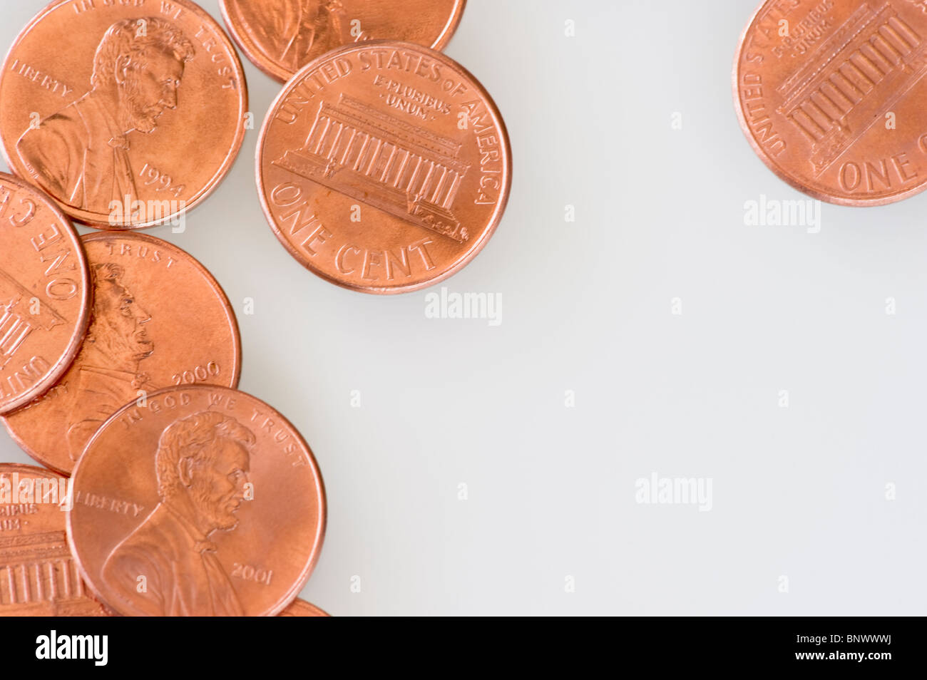 Diversi i penny Foto Stock