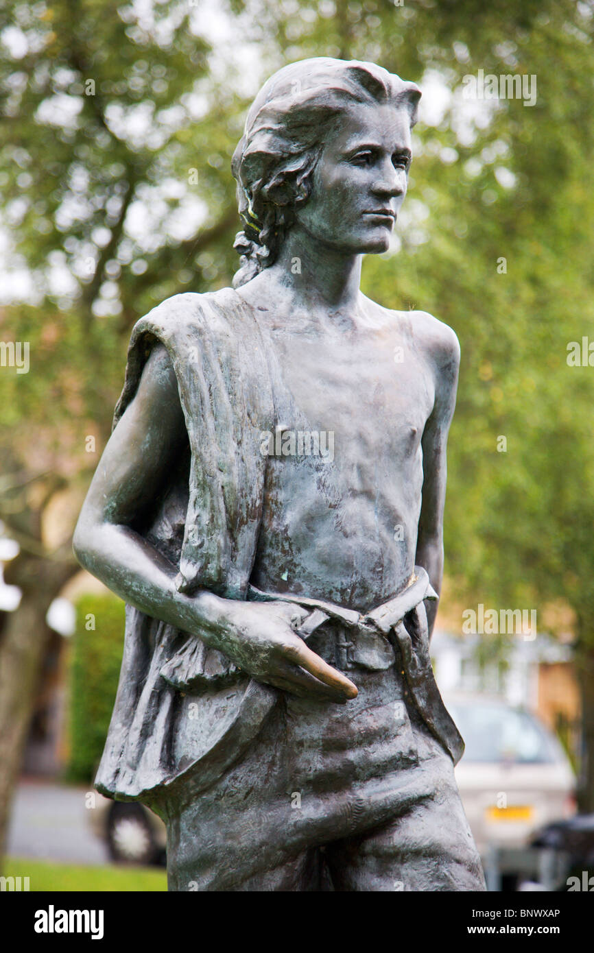 James Cook statua grande Ayton North Yorkshire, Inghilterra Foto Stock