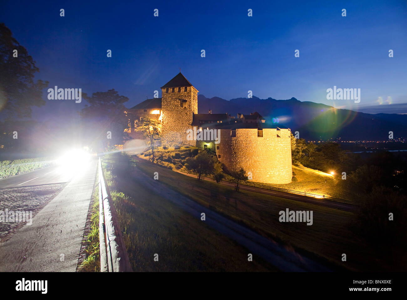 Il castello di Vaduz, residenza del Principe di Liechtenstein Foto Stock
