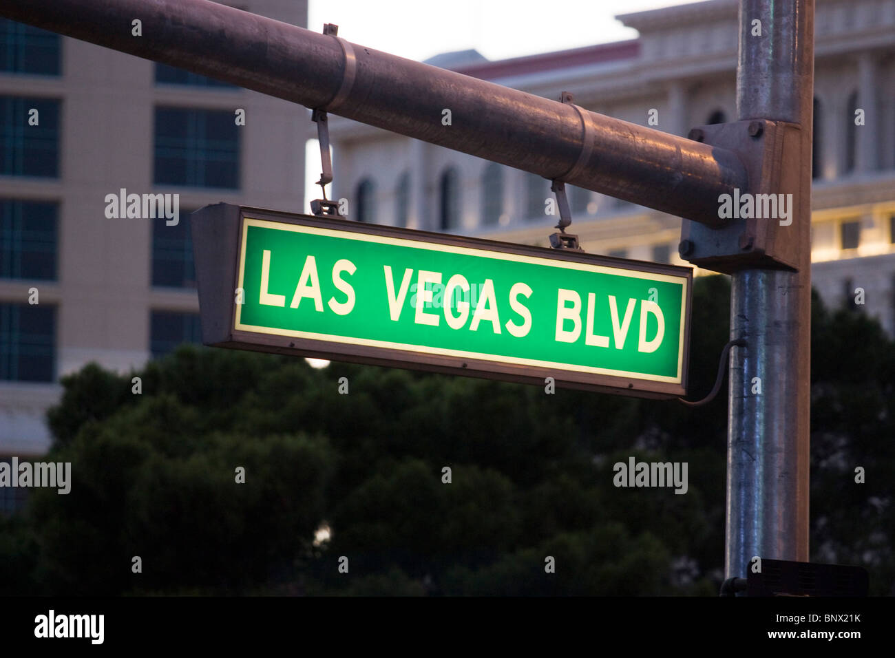 Las Vegas segno sulla striscia del syn city Foto Stock