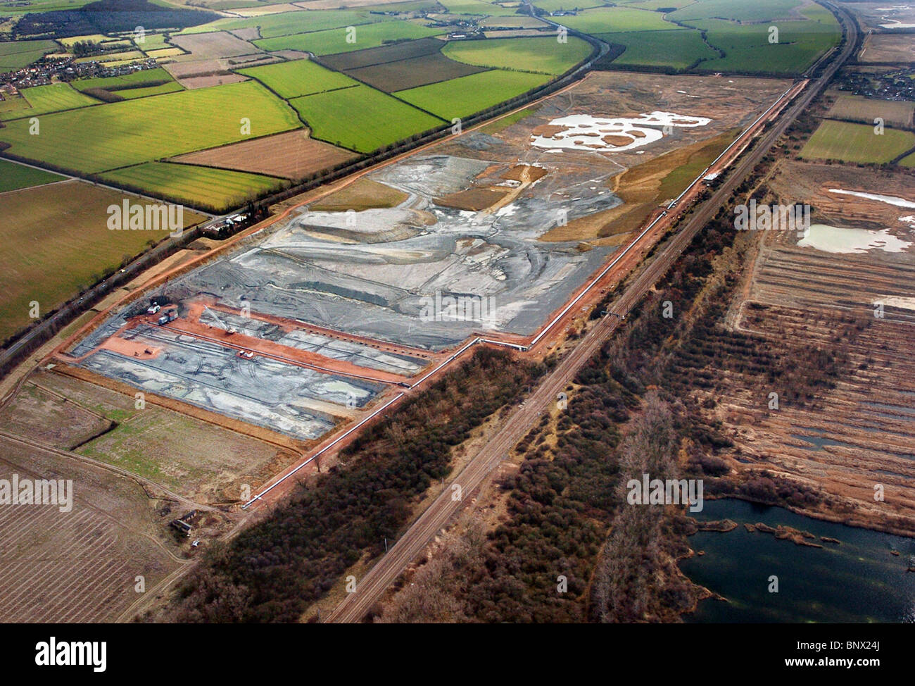 Sito proposto per nirah alla ricerca pit vicino a Bedford, Bedfordshire Regno Unito Foto Stock