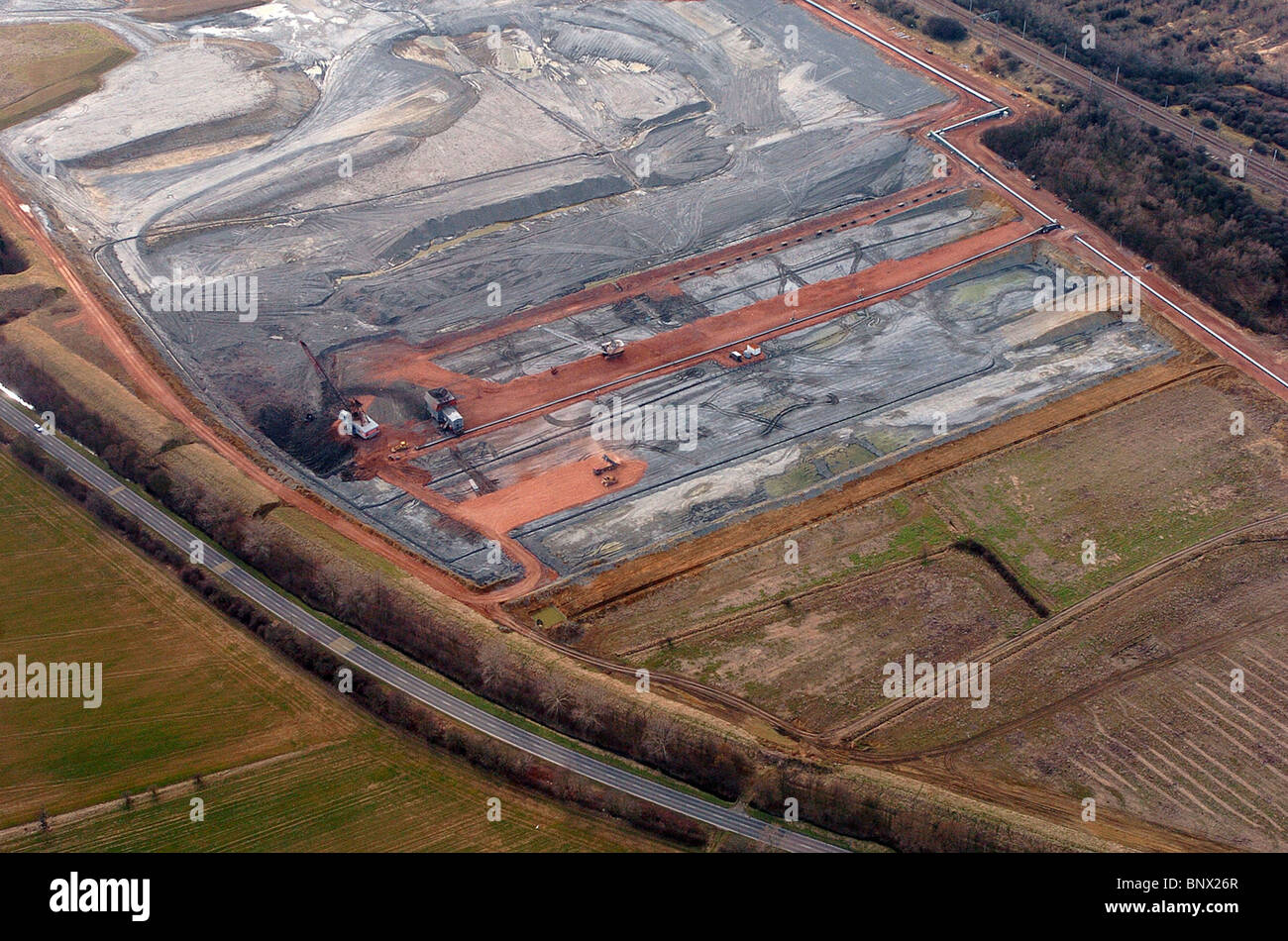 Sito proposto per nirah alla ricerca pit vicino a Bedford, Bedfordshire Regno Unito Foto Stock