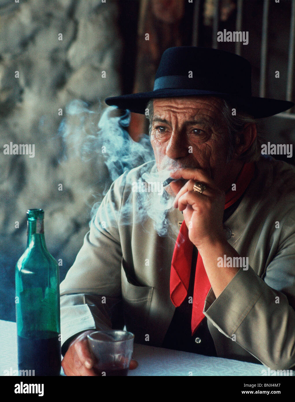 Gaucho, un cowboy trovati in Argentina, Cile, Uruguay e Brasile meridionale. Foto Stock