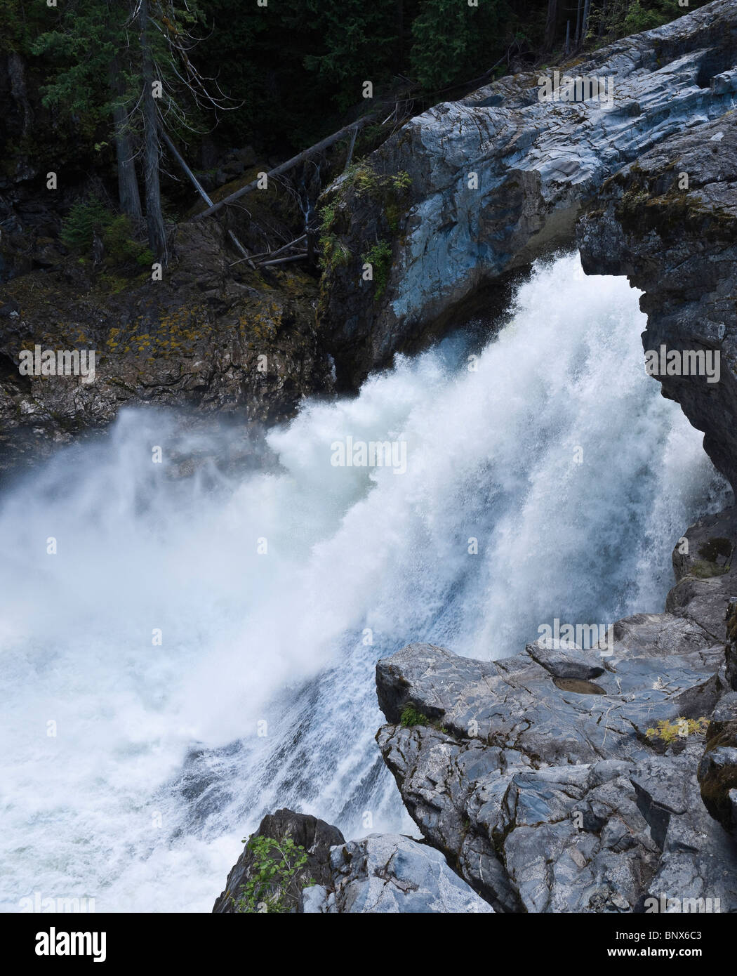 Nairn cade il Green River vicino a Pemberton Nairn cade Parco Provinciale BC Canada Foto Stock