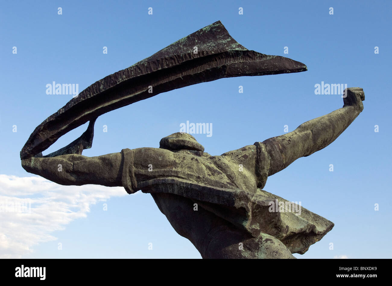 Repubblica dei Consigli un monumento da Istvan Kiss, statua (o) Memento Park (Szoborpark) a Budapest, Ungheria Foto Stock