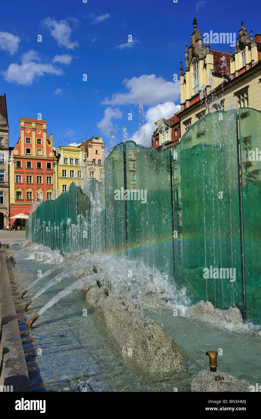 Wroclaw, Dolnoslaskie, rynek, Slesia, Polonia, UE Foto Stock