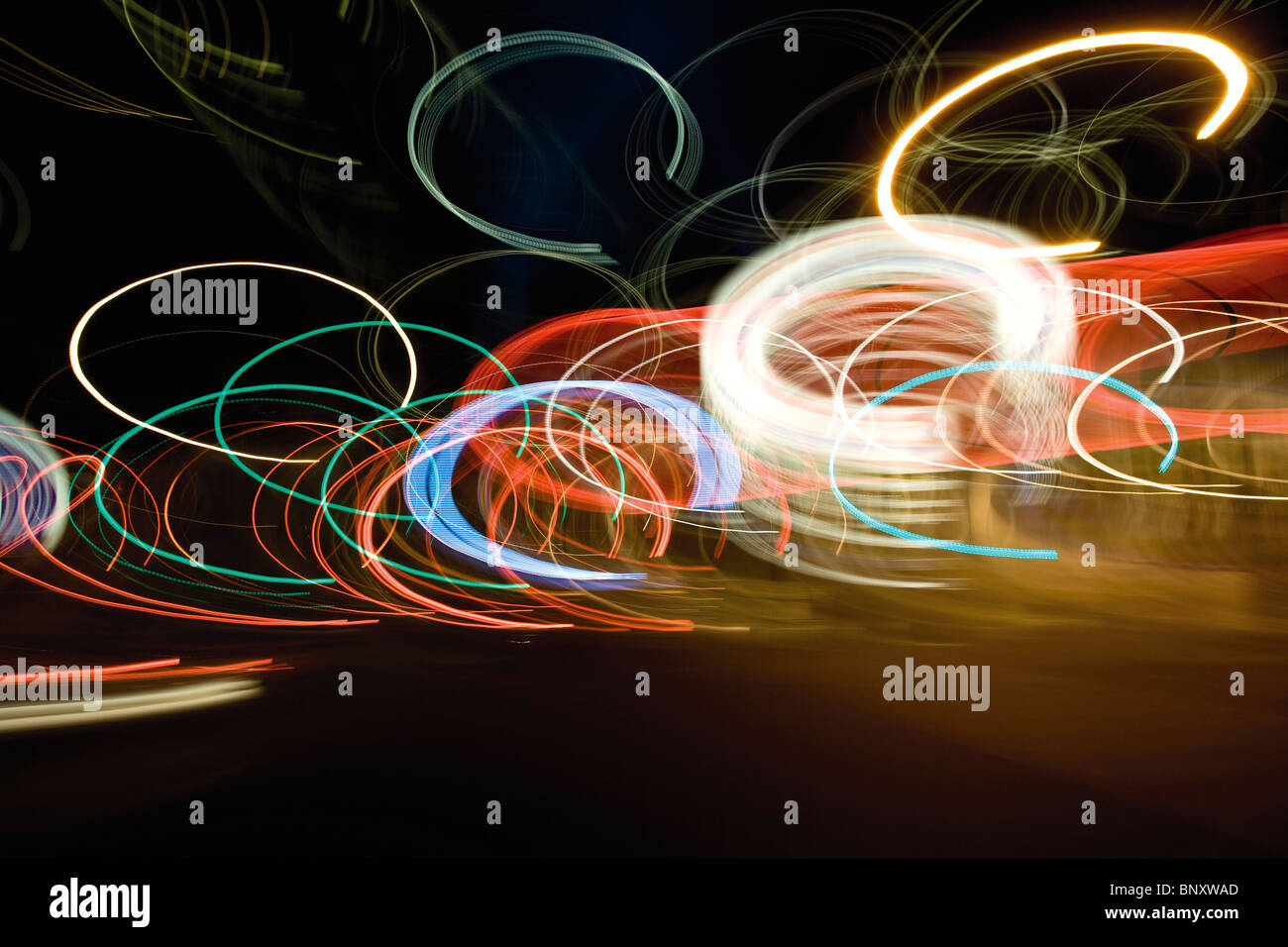 Tracce dell'indicatore luminoso Foto Stock