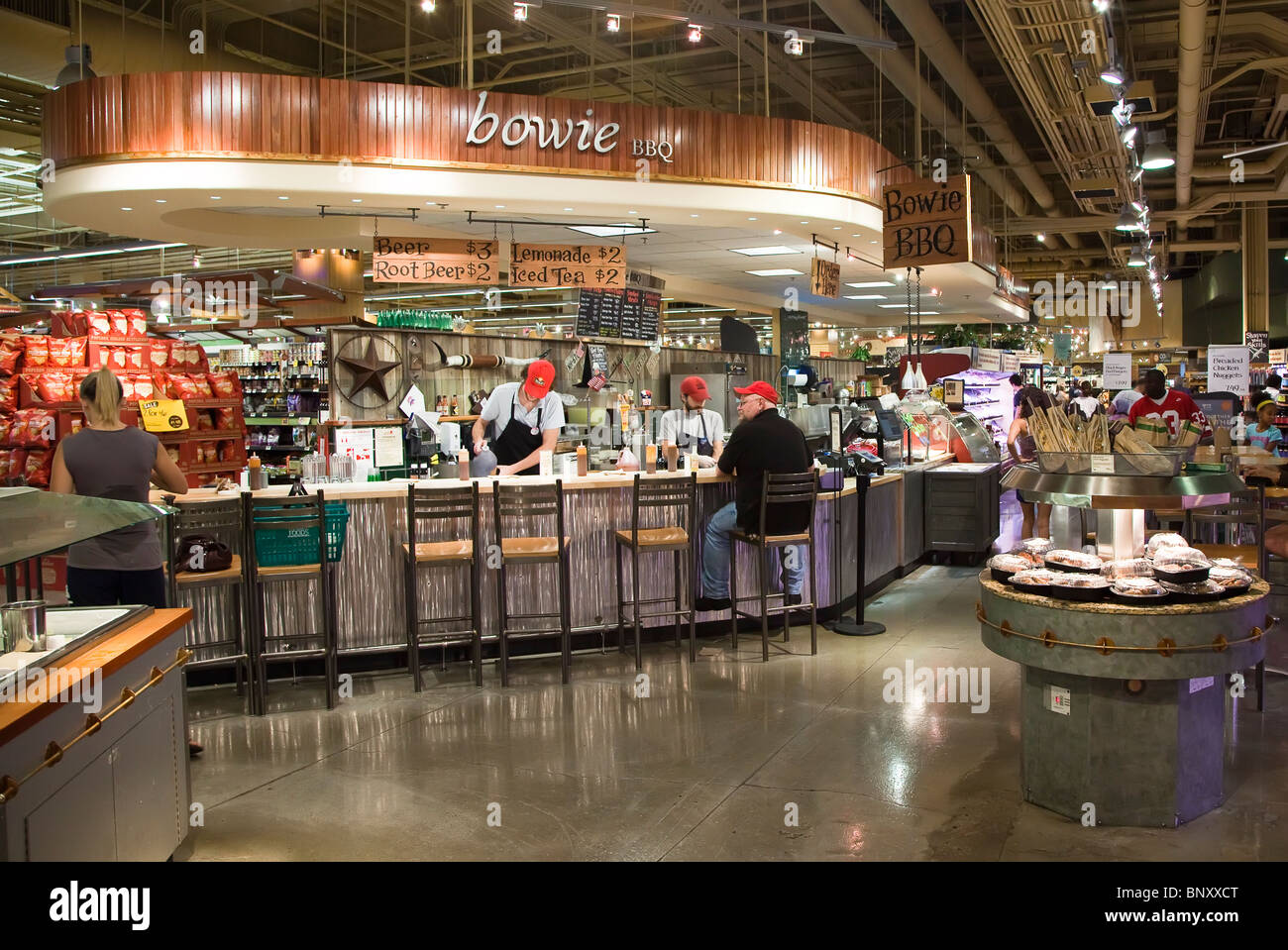 Contatore alimentare in Whole Foods Market di Austin in Texas USA Foto Stock
