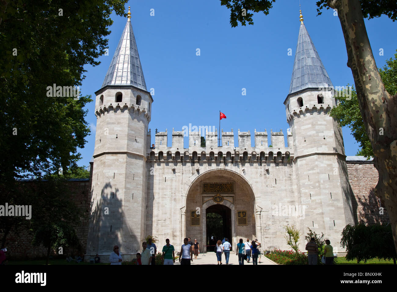 Entrata al Palazzo Topkapi ad Istanbul in Turchia Foto Stock