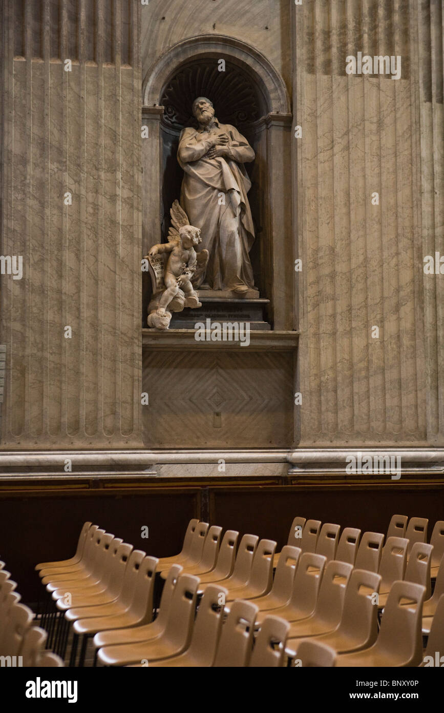 La scultura di San Filippo Neri, Basilica di San Pietro, Roma, Italia Foto Stock