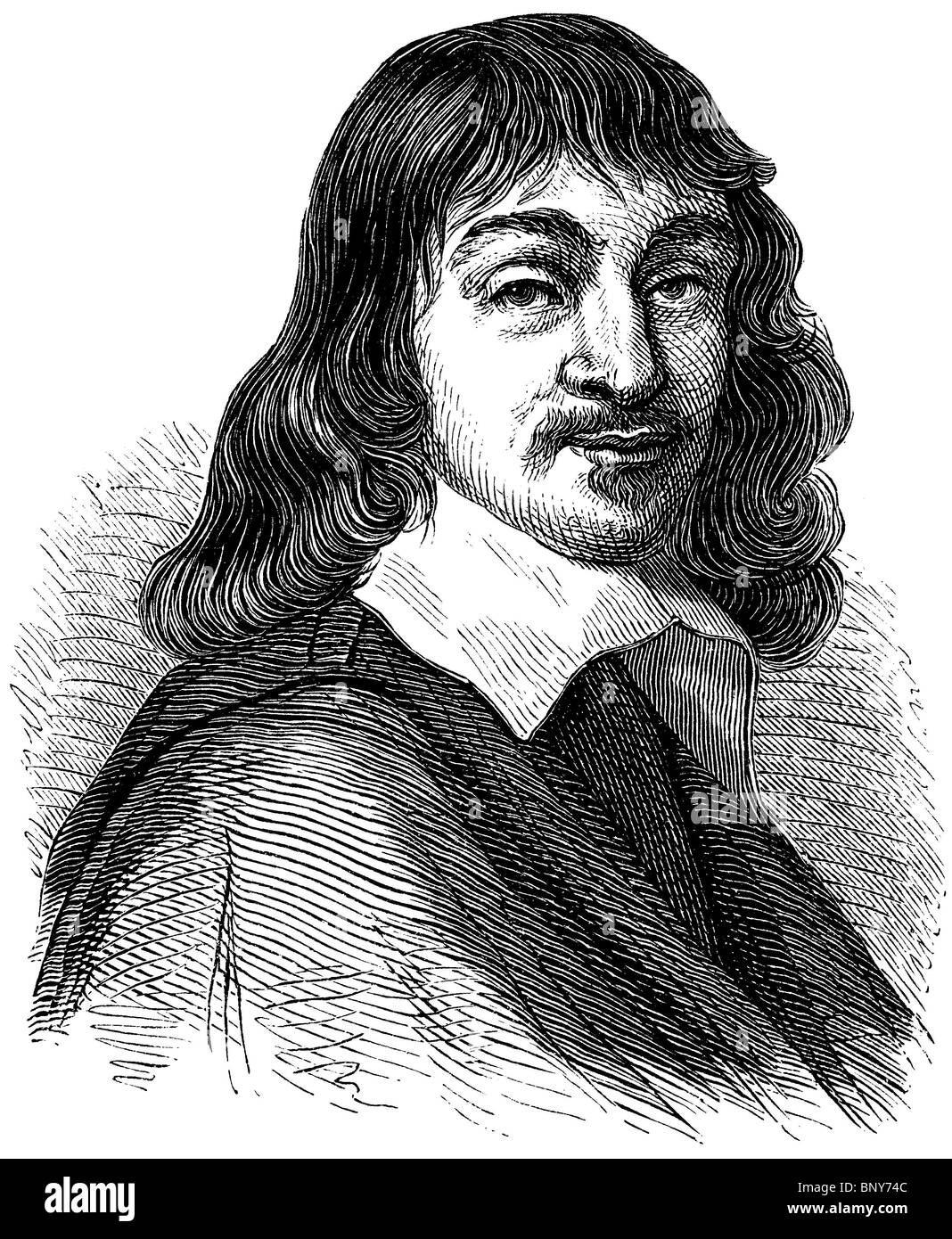 René Descartes (1596 - 1650), filosofo francese, matematico, fisico e scrittore Foto Stock