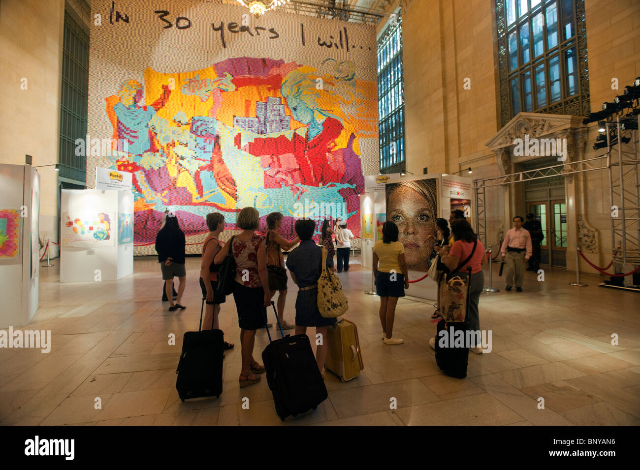 Illustrazione creata con più di 100.000 Post-it Super Sticky Notes Foto Stock