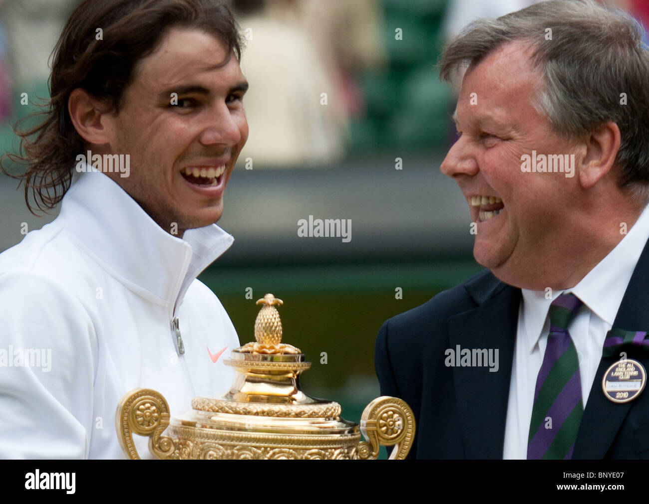 Il torneo di Wimbledon Tennis Championships 2010 Rafael Nadal Foto Stock