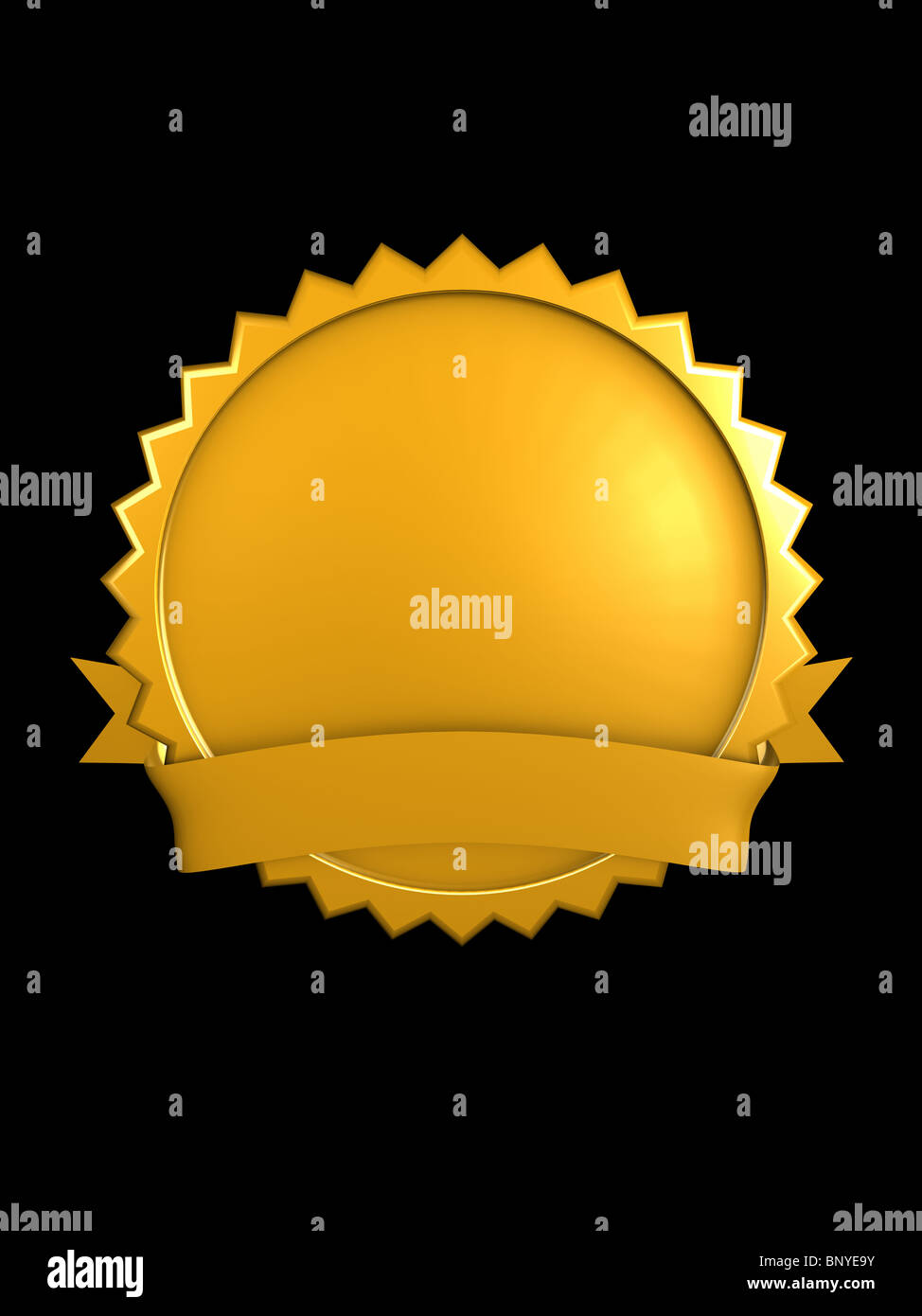 Immagine 3d, best brand distintivo, oro Foto Stock