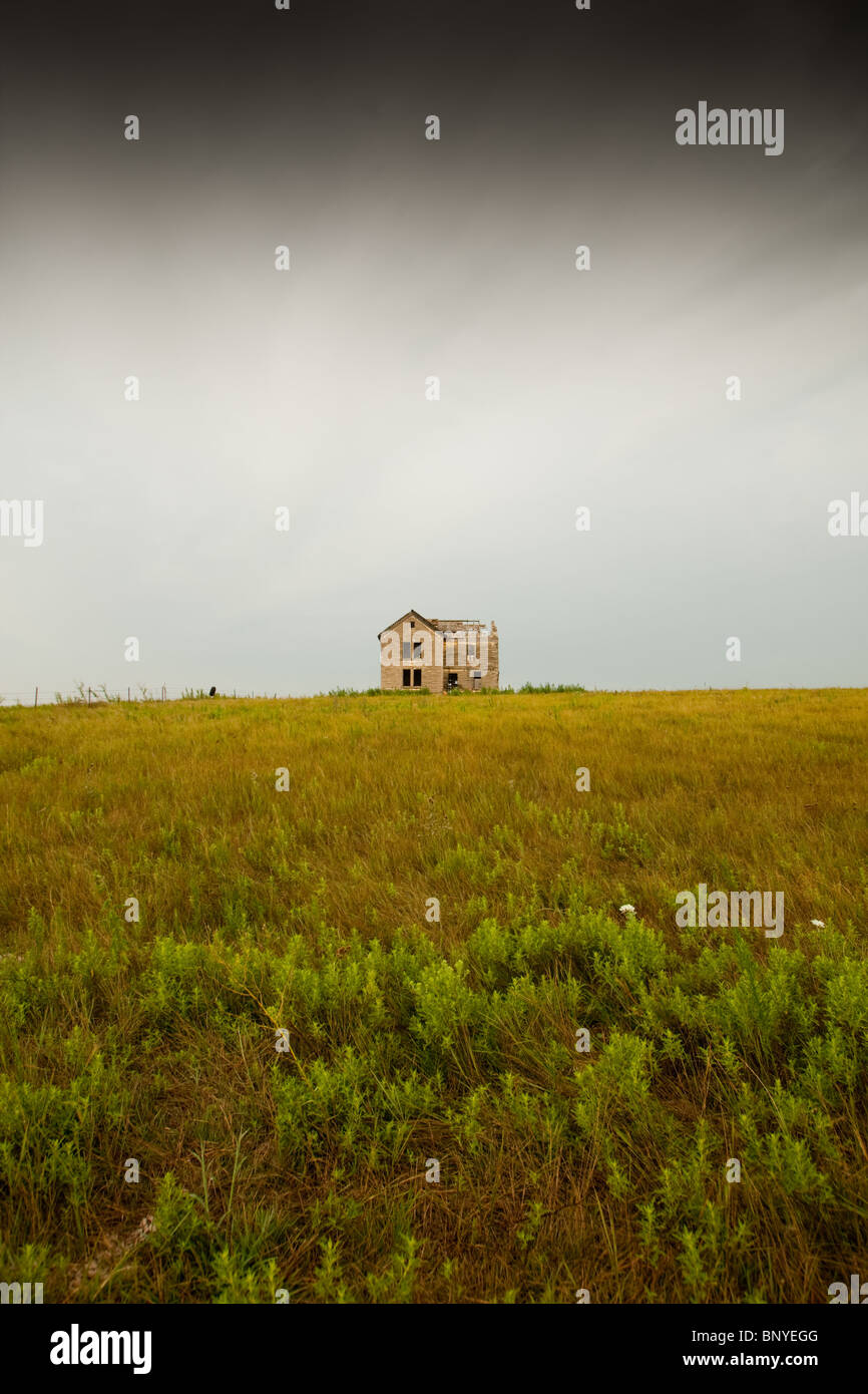 Fattoria abbandonata, Phillips County, Kansas, STATI UNITI D'AMERICA Foto Stock