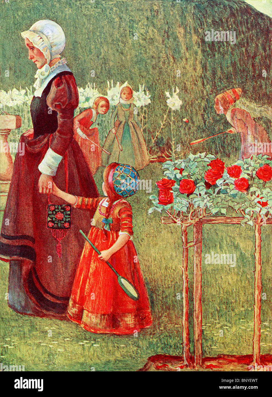 Illustrazione del poema Home dal libro infanzia da Millicent e Githa Sowerby, pubblicato 1907 Foto Stock