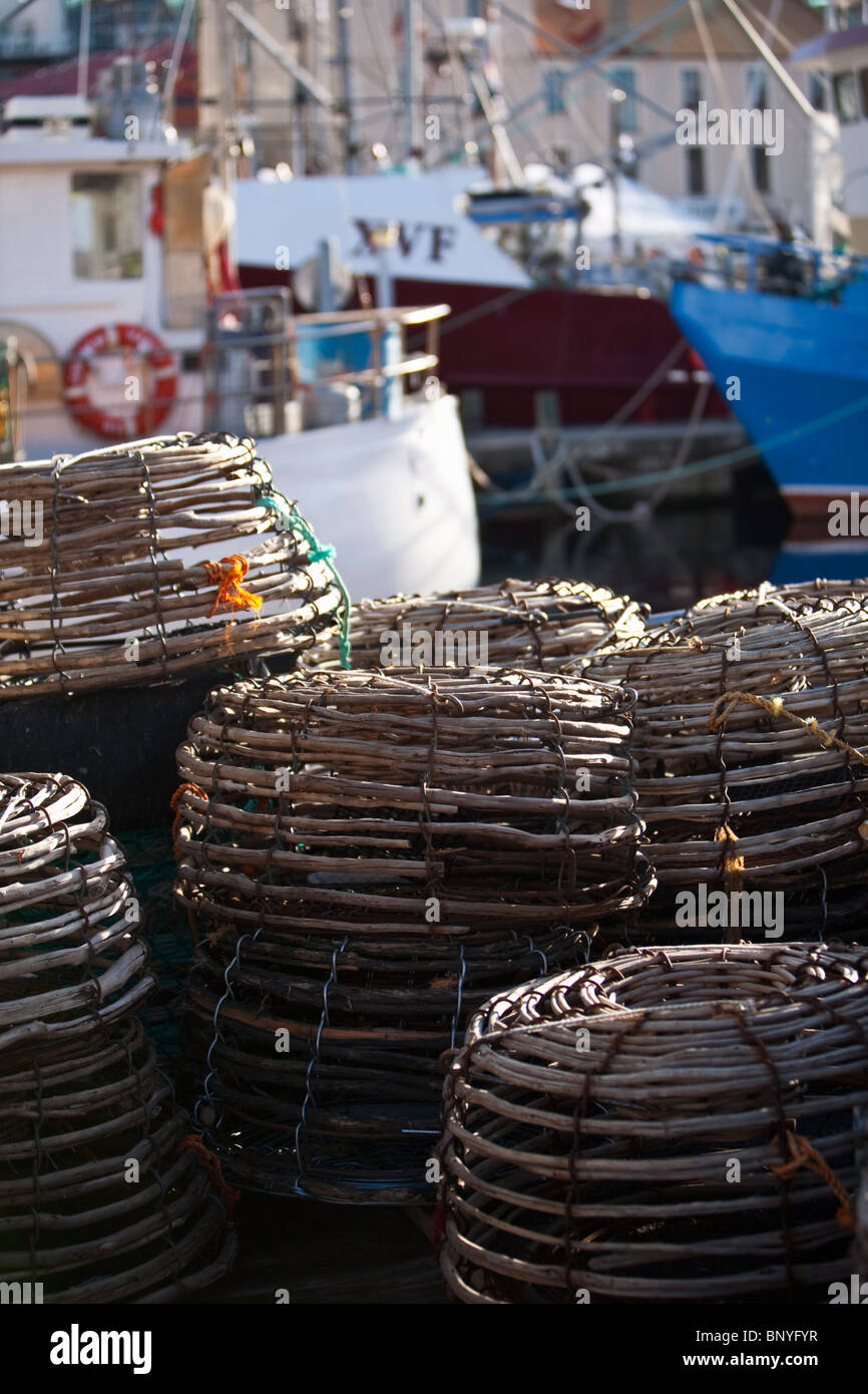 Lobster Pot su una barca da pesca in Victoria Dock. Sullivans Cove, Hobart, Tasmania, Australia Foto Stock