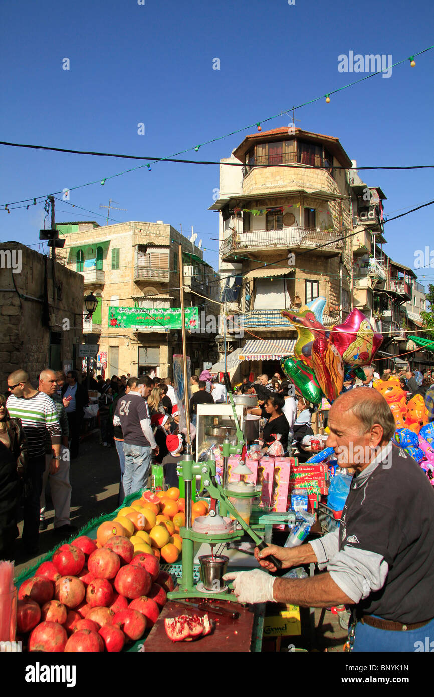 Israele Haifa, le tre feste festival di Wadi Nisnas Foto Stock