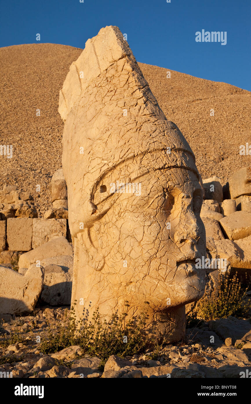 Testa di Antioco sul monte Nemrut, Turchia Foto Stock