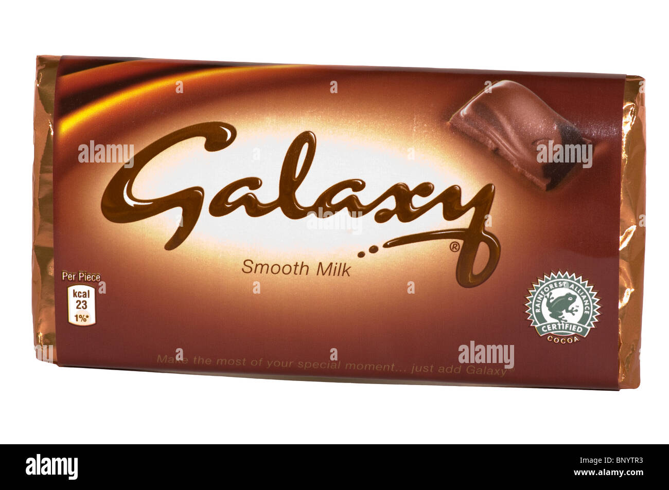 Bar avvolto di Galaxy di cioccolato al latte Foto Stock