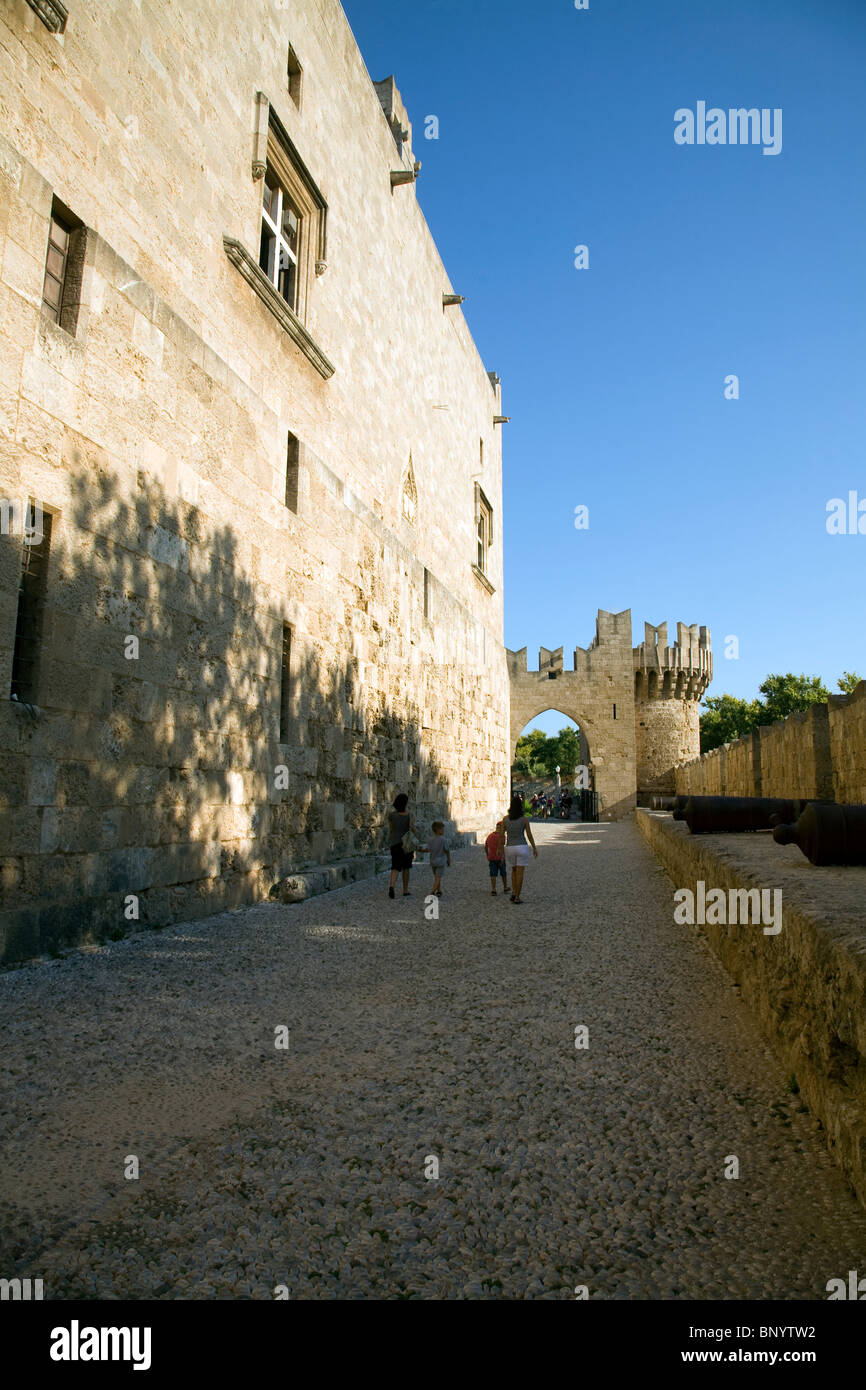 Pareti esterne, Palazzo del Gran Maestro, Rodi, città, Rodi, Grecia Foto Stock