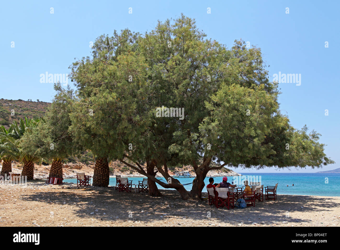 Spiaggia di Panormos, Isola di Naxos, Cicladi, ISOLE DELL' EGEO, Grecia Foto Stock