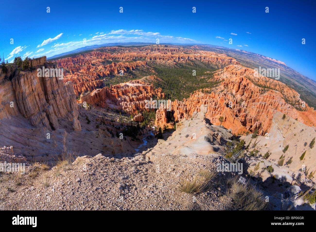 Vista fisheye del Bryce Canyon Foto Stock