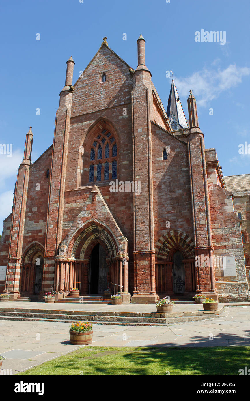 Cattedrale di San Magnus, Kirkwall, Orkney la cattedrale più a nord del Regno Unito Foto Stock