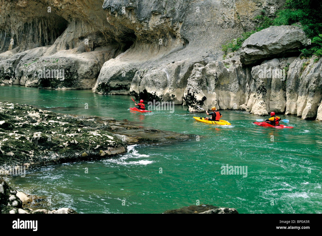 Spagna Navarra: kayak a Foz de Lumbier Foto Stock