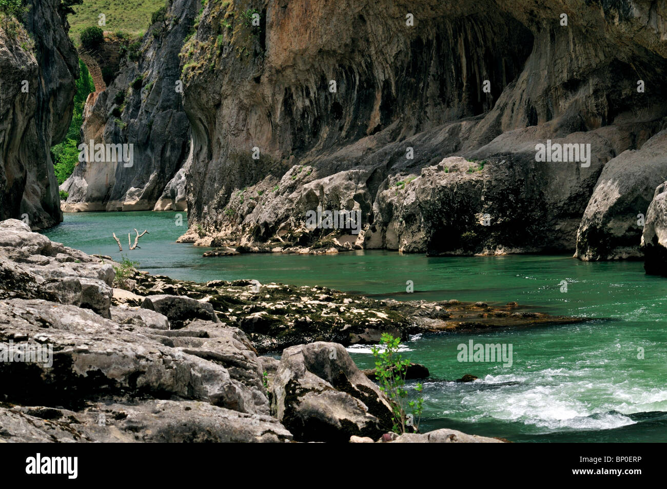 Spagna Navarra: Canyon Foz de Lumbier Foto Stock