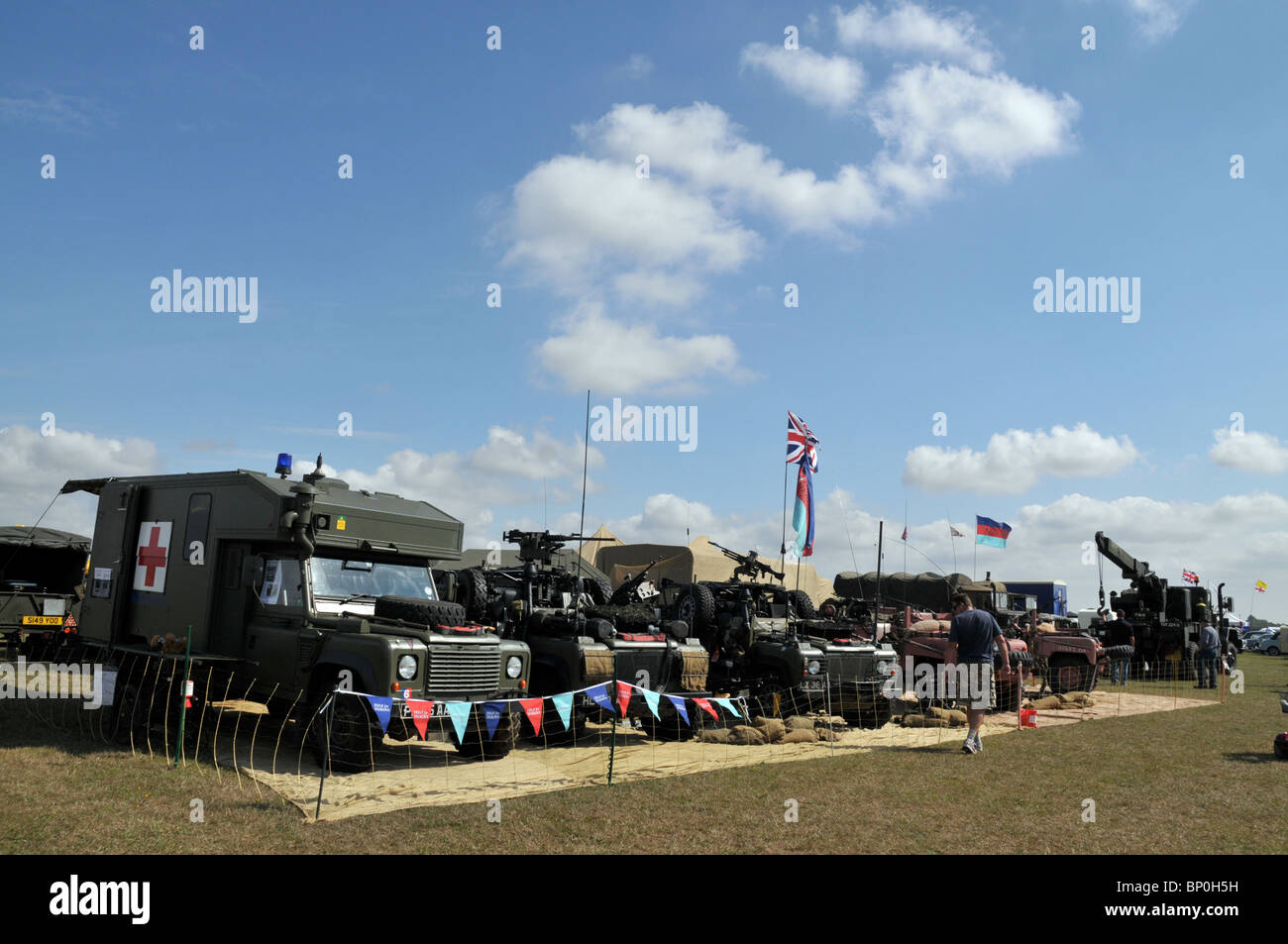 Classic army vehicals al vapore Kemble rally 2010. Foto Stock