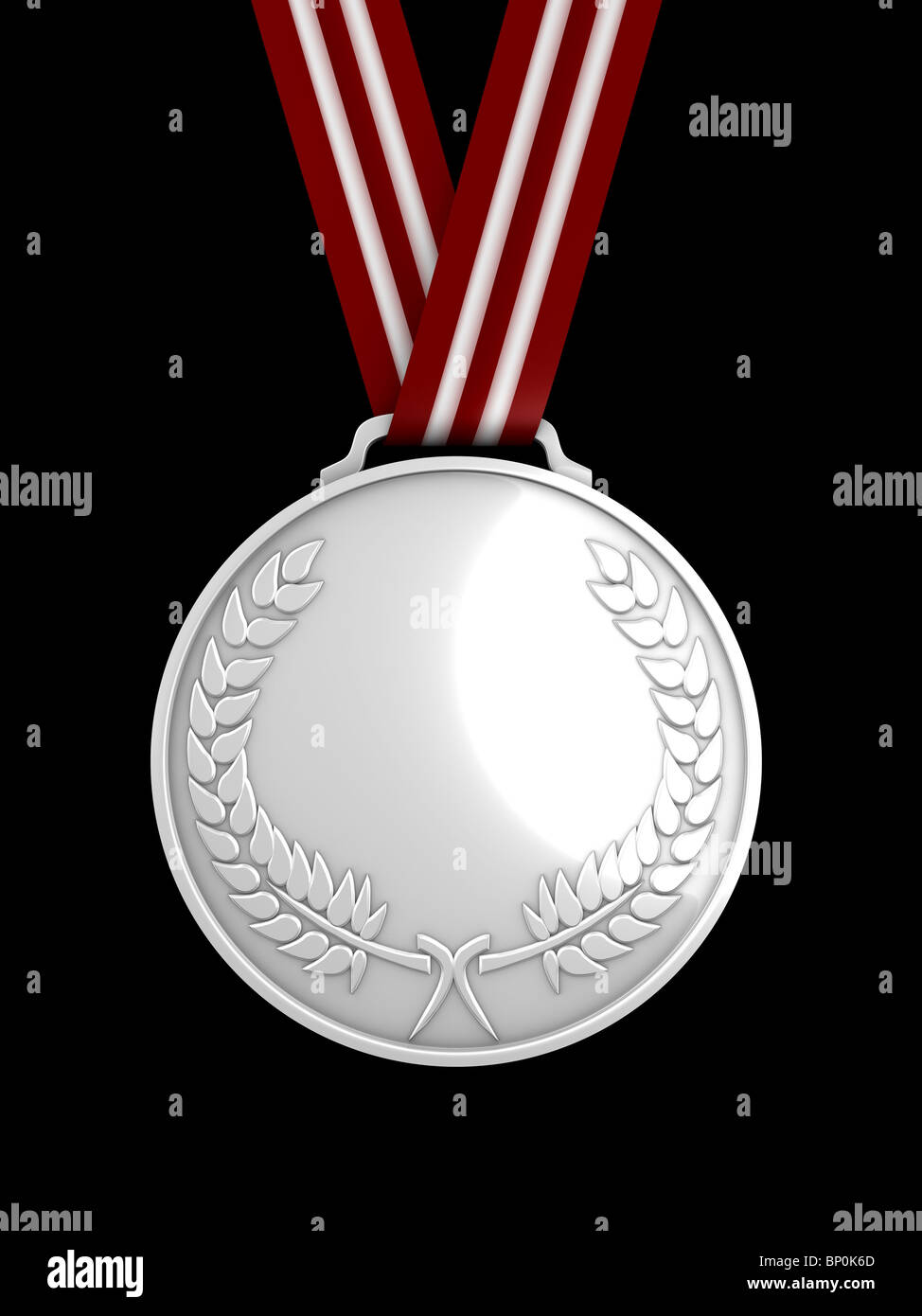 Immagine 3d, medaglia shinysilver Foto Stock